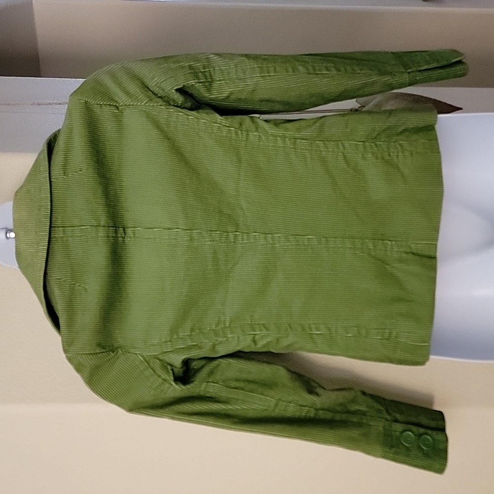 GAP 100% Cotton Corduroy Double Breasted Lined Peacoat green size S - Picture 5 of 12